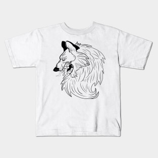 Just Black Wolfy Kids T-Shirt